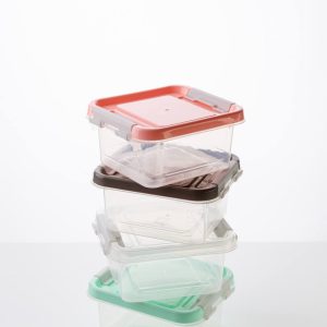 ظرف ماکروفري و فريزري مربع کوتاه