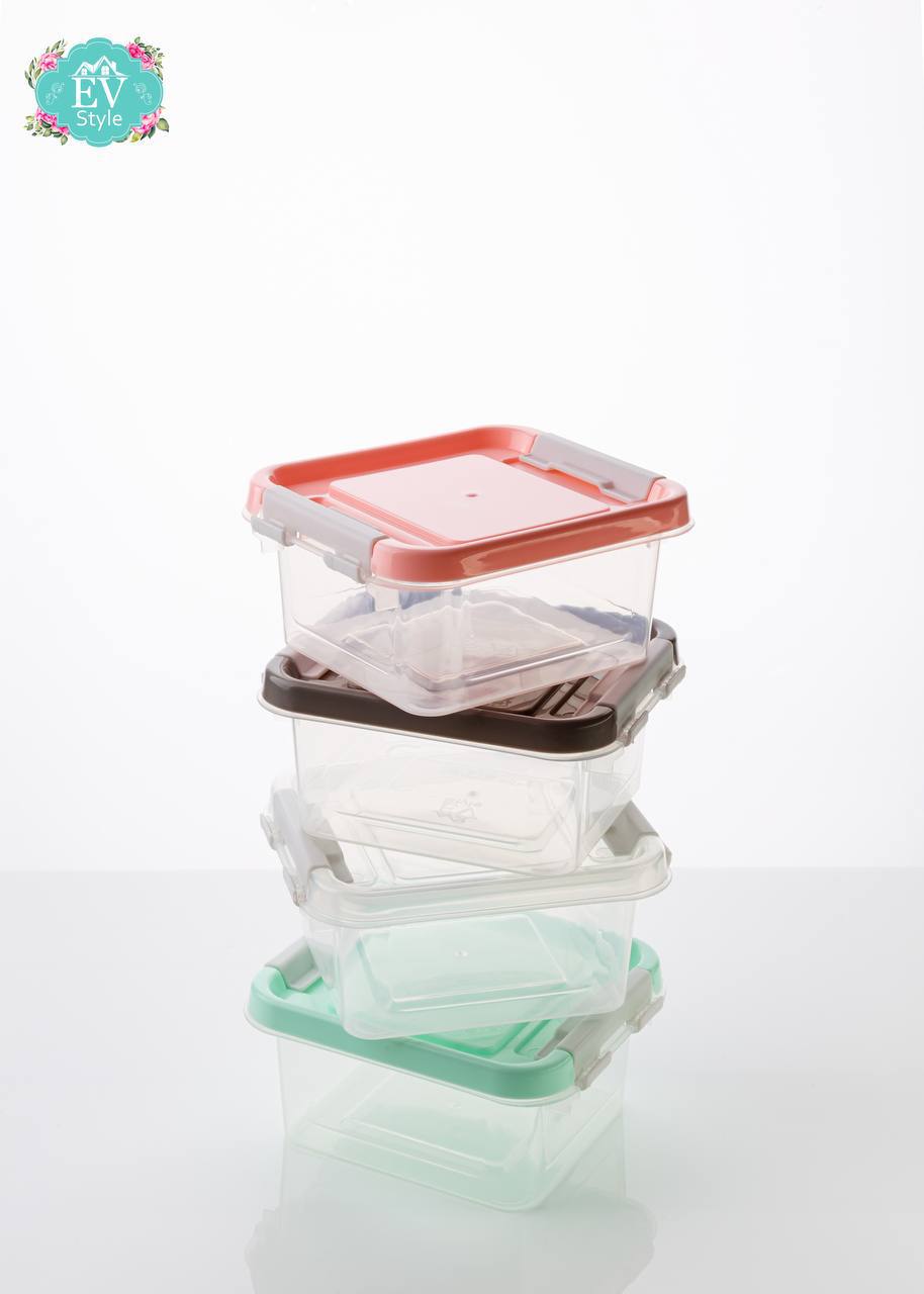 ظرف ماکروفري و فريزري مربع کوتاه