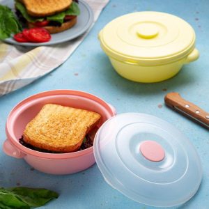 ظرف ماکروفري سوپاپ دار گرد